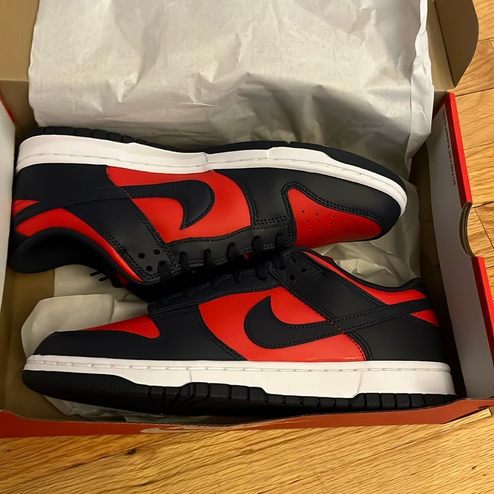 Men’s Nike Dunk Low Retro NWT 10.5 university red/obsidian white